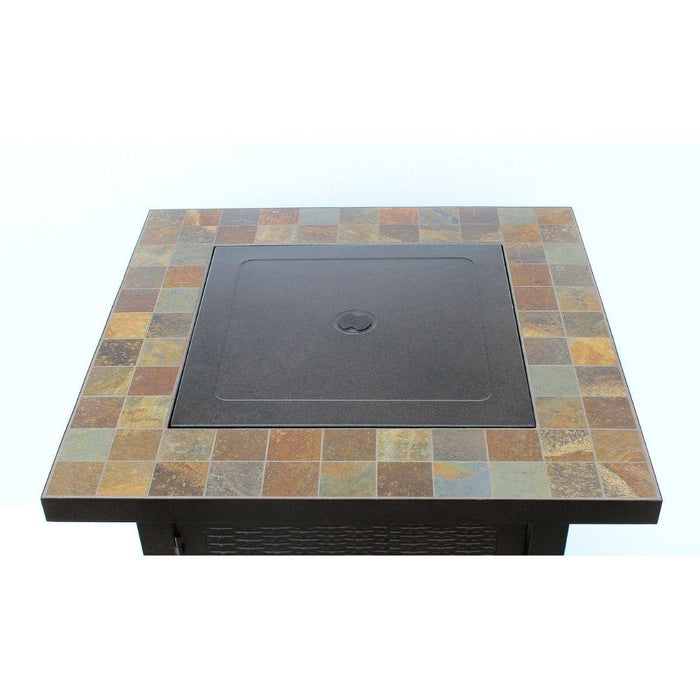 AZ Patio Heaters Slate 30-Inch Square LP Fire Pit Table (GFT-60843)