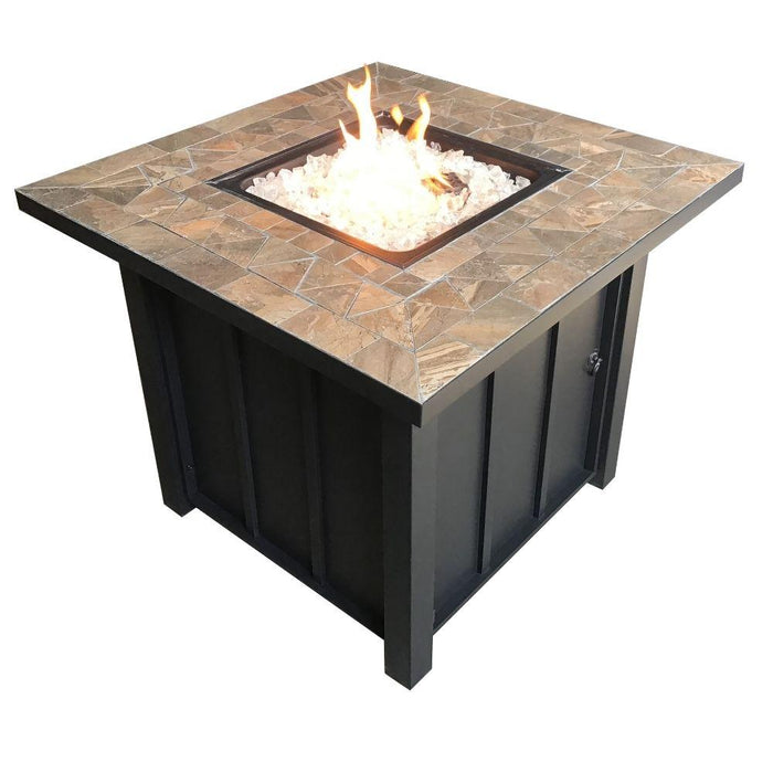 AZ Patio Heaters Tile Top 30-Inch Square LP Fire Pit Table (AFP-STT)