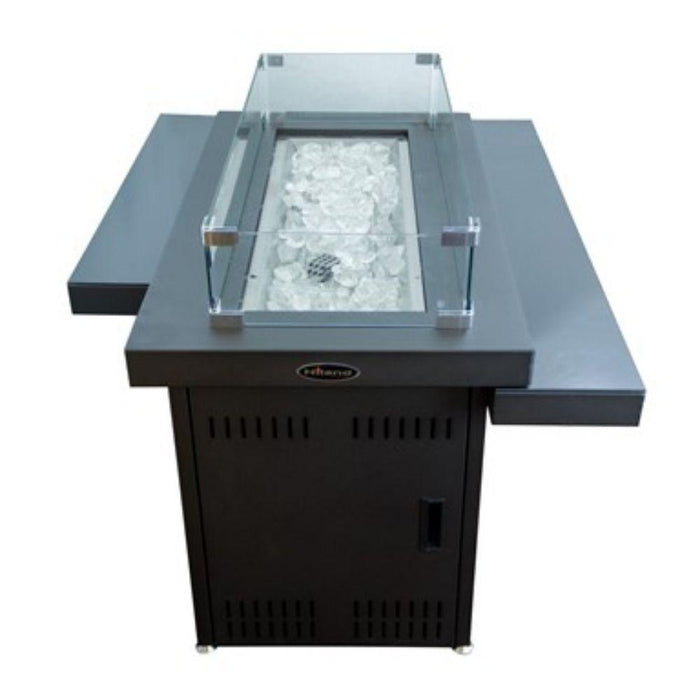 AZ Patio Heaters Two-Tiered 52-Inch LP Fire Pit Table with Wind Guard (GSF-RFP)