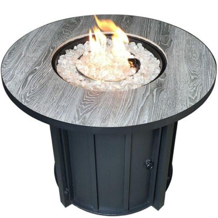 AZ Patio Heaters Wood Tile 30-Inch Round LP Fire Pit Table (AFP-FWT)