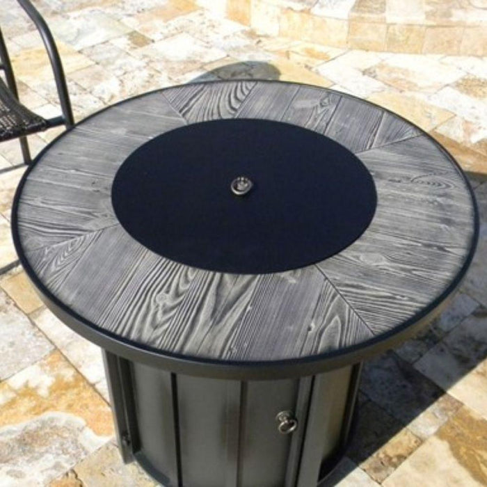 AZ Patio Heaters Wood Tile 30-Inch Round LP Fire Pit Table (AFP-FWT)