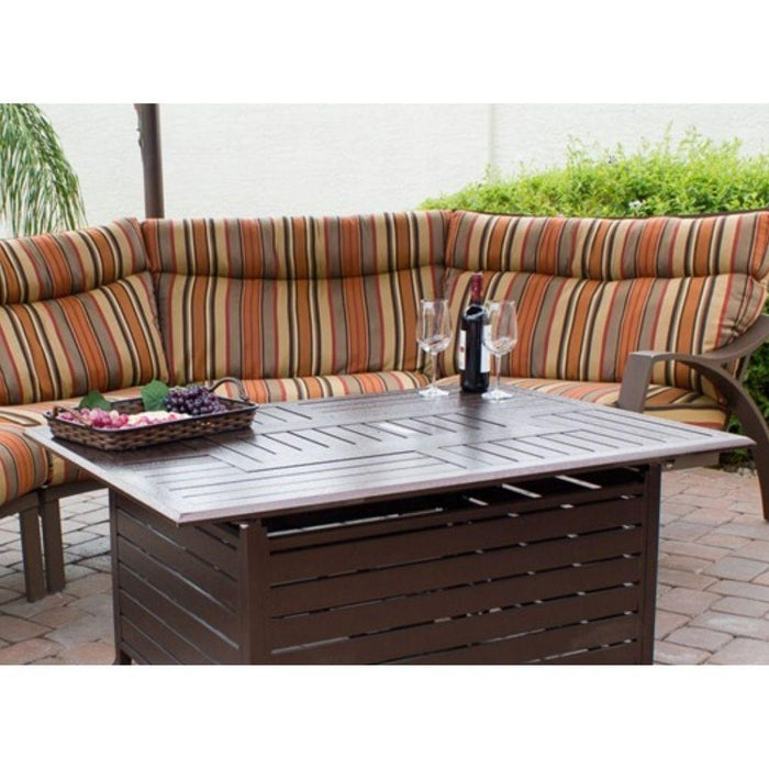 AZ Patio Heaters Aluminum 49-Inch Rectangular LP Fire Pit Table (FS-1010-T-12)