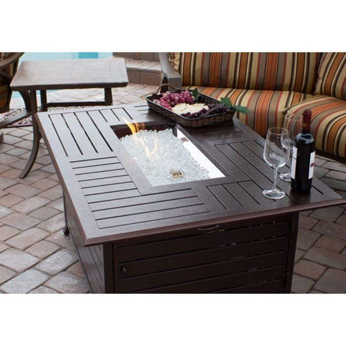 AZ Patio Heaters Aluminum 49-Inch Rectangular LP Fire Pit Table (FS-1010-T-12)