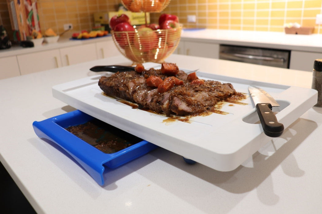 Dripless Cutting Board 2 In 1 System With Digital Meat Thermometer - The Kansas City BBQ Store