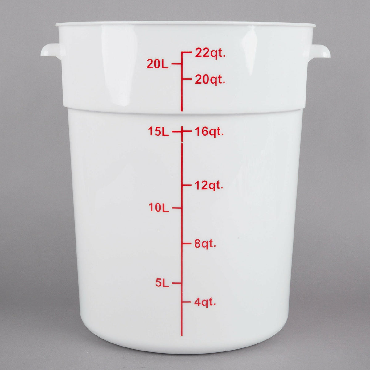 Restaurantware Met Lux 22 Quart Brine Buckets, 10 Square Marinating Containers - with Volume Markers, Built-In Handles, Clear & Blue Plastic Dough