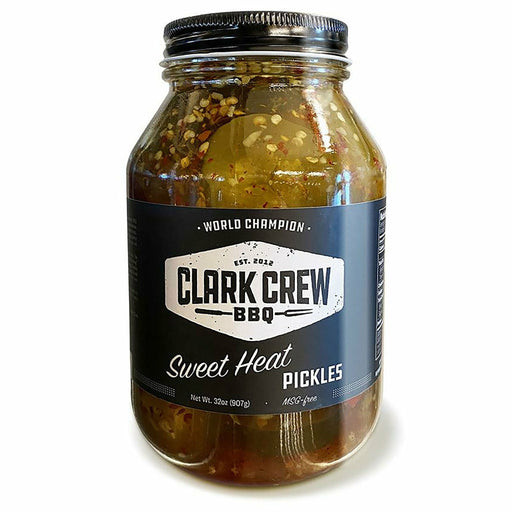 Clark Crew BBQ Sweet Heat Pickles 32 oz. - The Kansas City BBQ Store