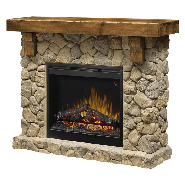 Dimplex Fieldstone Electric Fireplace and Mantel Package (GDS28L8-904ST)