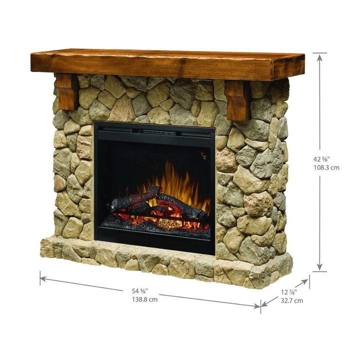 Dimplex Fieldstone Electric Fireplace and Mantel Package (GDS28L8-904ST)