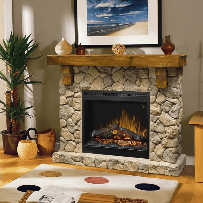 Dimplex Fieldstone Electric Fireplace and Mantel Package (GDS28L8-904ST)