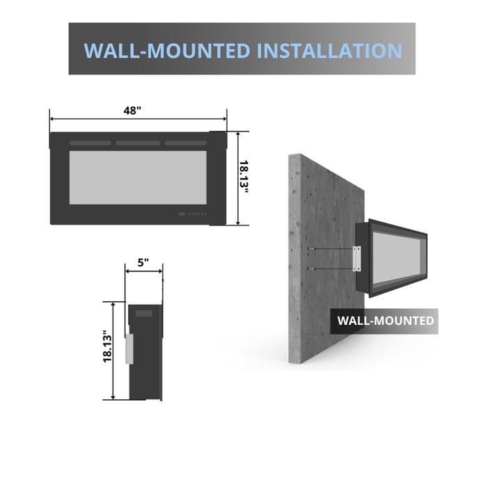 Dimplex Winslow Curved Wall Mounted/Tabletop Electric Fireplace