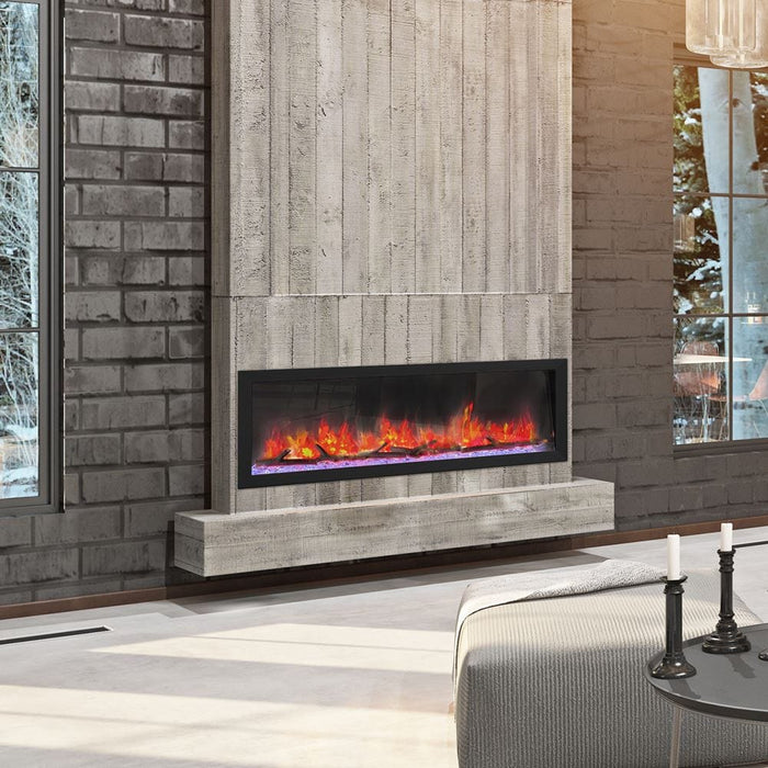 Dynasty Cascade 42-Inch to 82-Inch Built-in Linear Smart Electric Fireplace