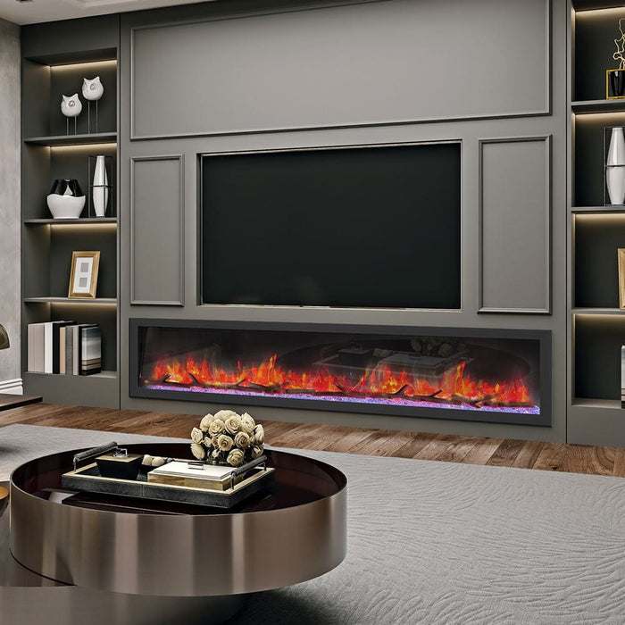 Dynasty Cascade 42-Inch to 82-Inch Built-in Linear Smart Electric Fireplace