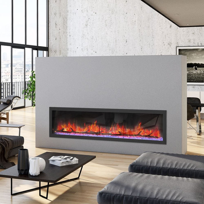 Dynasty Cascade 42-Inch to 82-Inch Built-in Linear Smart Electric Fireplace