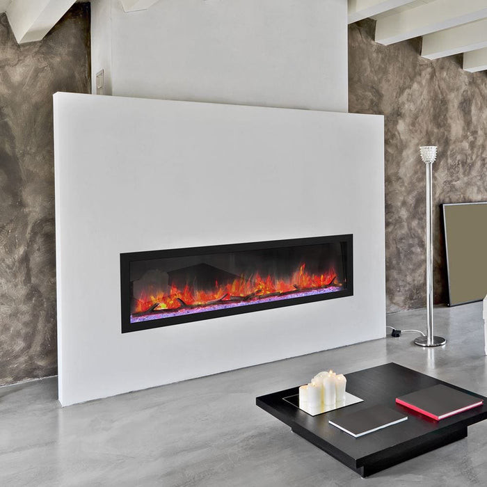 Dynasty Cascade 42-Inch to 82-Inch Built-in Linear Smart Electric Fireplace