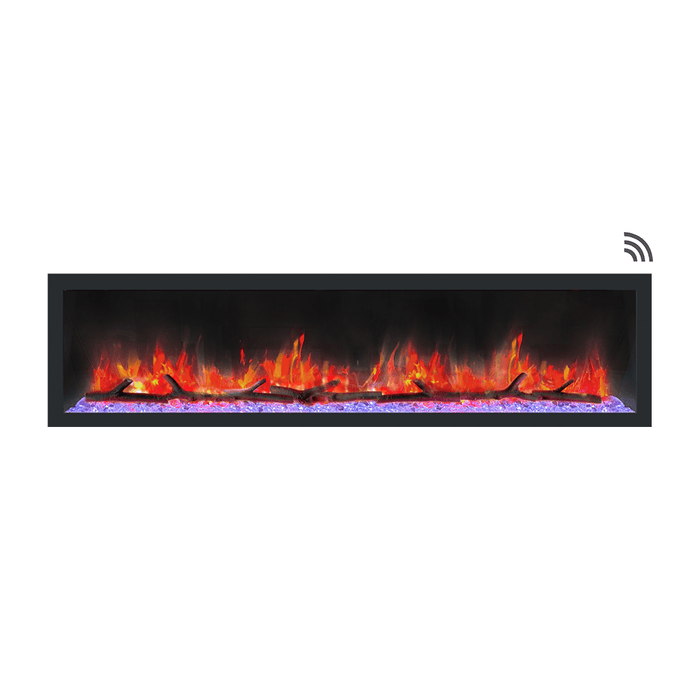 Dynasty Cascade 42-Inch to 82-Inch Built-in Linear Smart Electric Fireplace