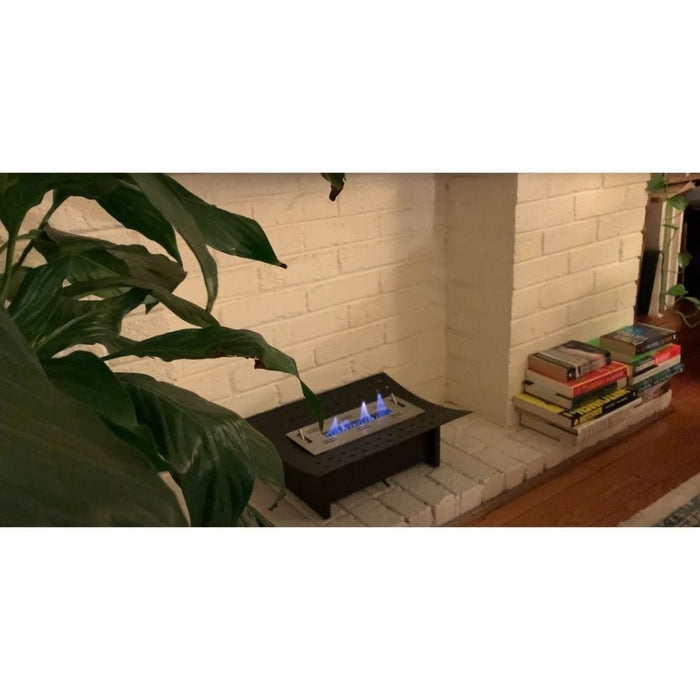 Eco-Feu 12-Inch Matte Black Ethanol Insert for Traditional Fireplace (FS-00033-MB)