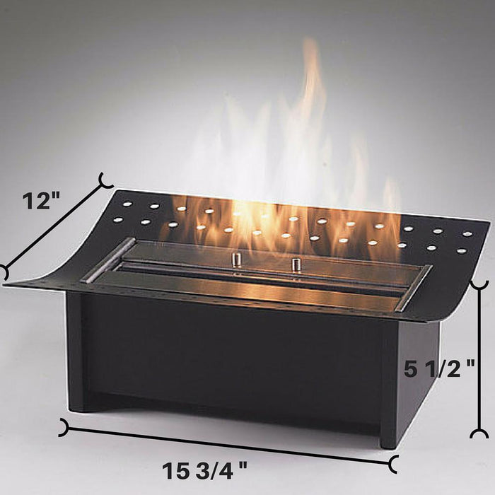 Eco-Feu 12-Inch Matte Black Ethanol Insert for Traditional Fireplace (FS-00033-MB)