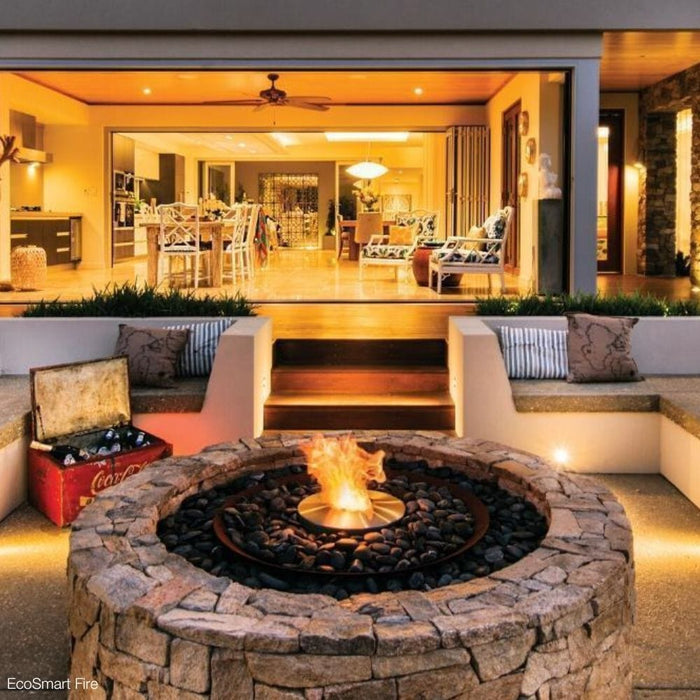 EcoSmart Fire AB Series Round Stainless Steel Ethanol Fireplace Burner