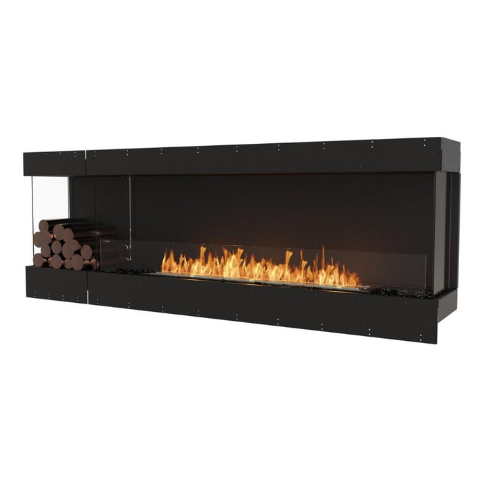 EcoSmart Fire Flex Bay 3-Sided Ethanol Firebox with Decorative Box