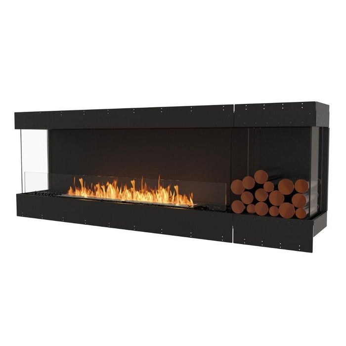 EcoSmart Fire Flex Bay 3-Sided Ethanol Firebox with Decorative Box