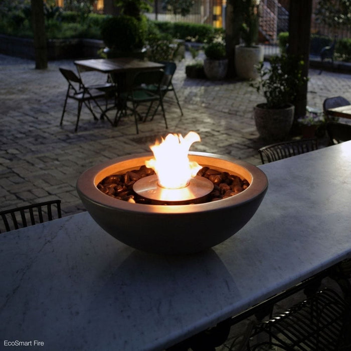 EcoSmart Fire Mix Round Concrete Ethanol Fire Bowl