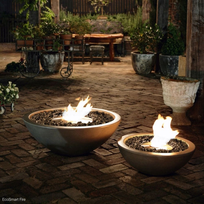 EcoSmart Fire Mix Round Concrete Ethanol Fire Bowl