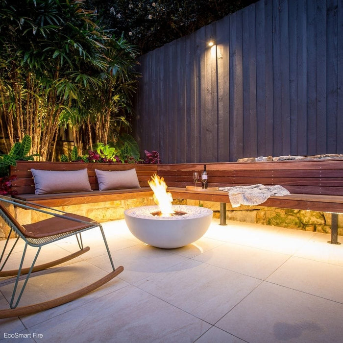 EcoSmart Fire Mix Round Concrete Ethanol Fire Bowl