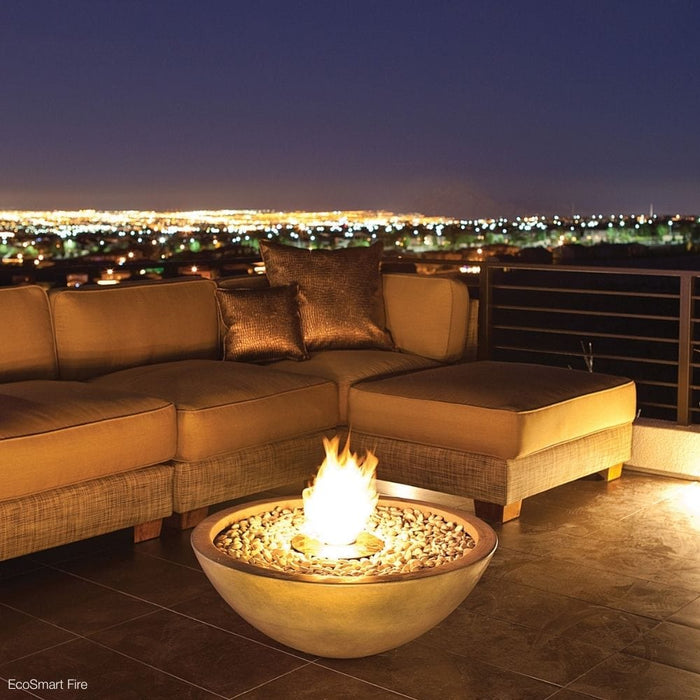 EcoSmart Fire Mix Round Concrete Ethanol Fire Bowl