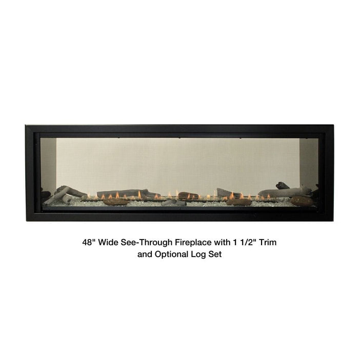 Empire Boulevard 48-Inch Linear Vent-Free See-Through Gas Fireplace