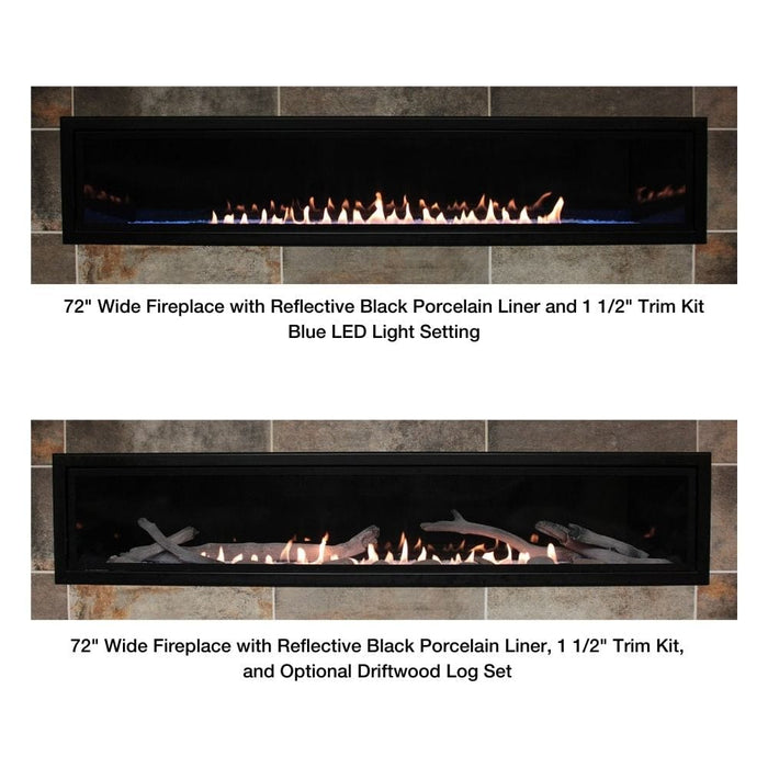 Empire Boulevard 72-Inch Linear Vent-Free Gas Fireplace