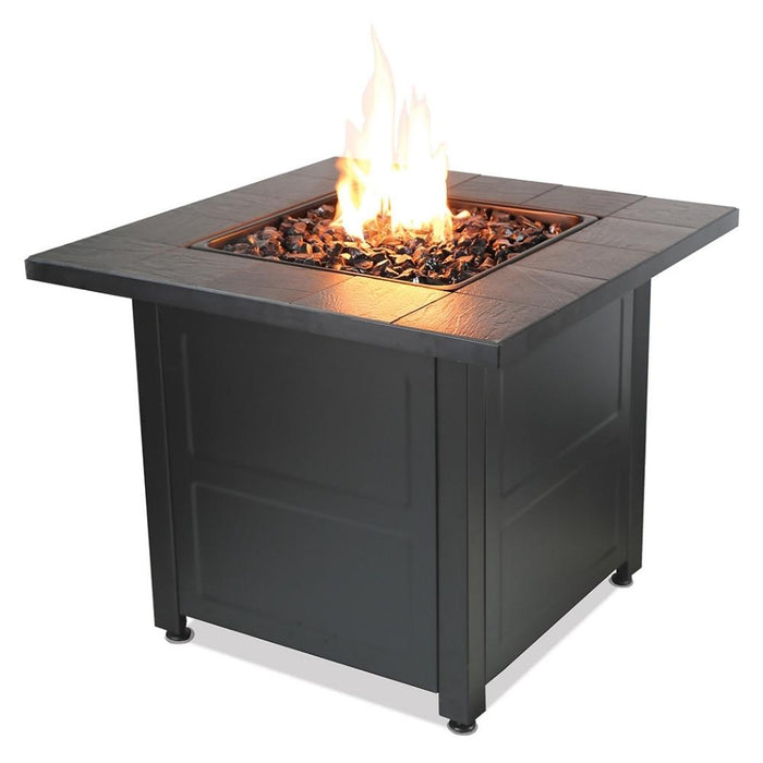 Endless Summer 30-Inch Square LP Fire Pit Table with Tile Tabletop (GAD1499M)