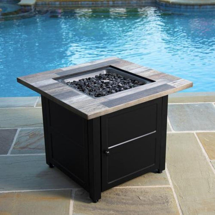 Endless Summer Cayden 30-Inch Square LP Fire Pit Table (GAD15298ES)