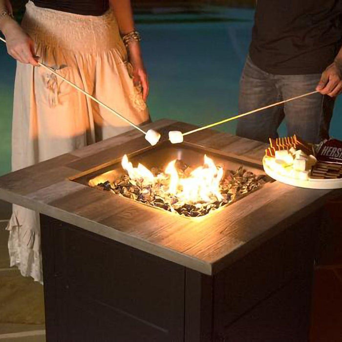 Endless Summer Cayden 30-Inch Square LP Fire Pit Table (GAD15298ES)