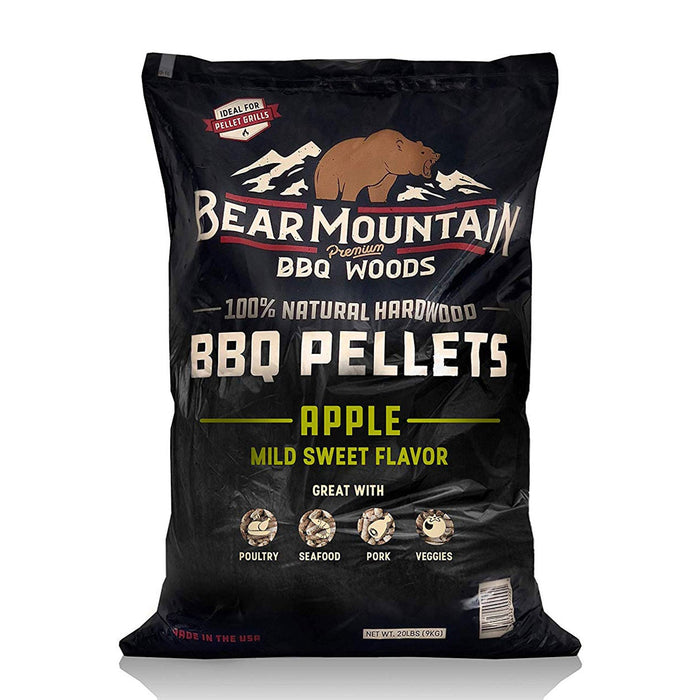 Bear Mountain BBQ Premium All Natural Hardwood Apple Smoker Pellets, 40 Pounds