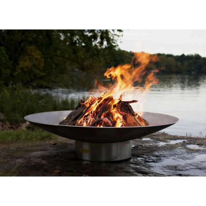 Fire Pit Art Bella Vita 46-Inch Handcrafted Stainless Steel Fire Pit (BV46)