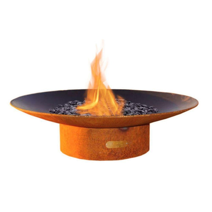 Fire Pit Art Asia 36-Inch Handcrafted Carbon Steel Gas Fire Pit