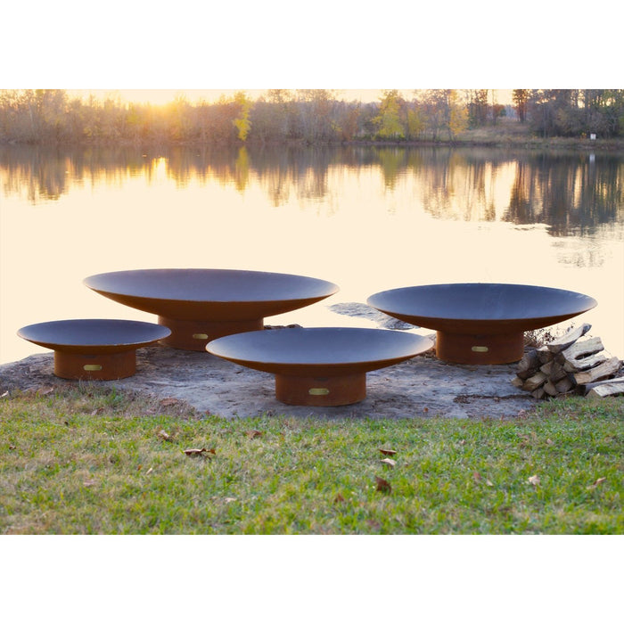 Fire Pit Art Asia 72-Inch Handcrafted Carbon Steel Gas Fire Pit