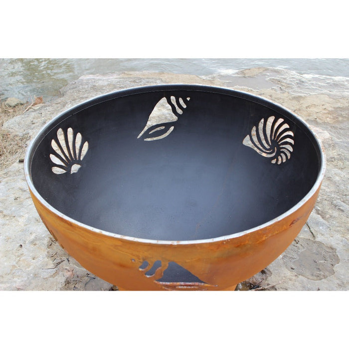 Fire Pit Art Beachcomber 36-Inch Handcrafted Carbon Steel Fire Pit (BEACH)