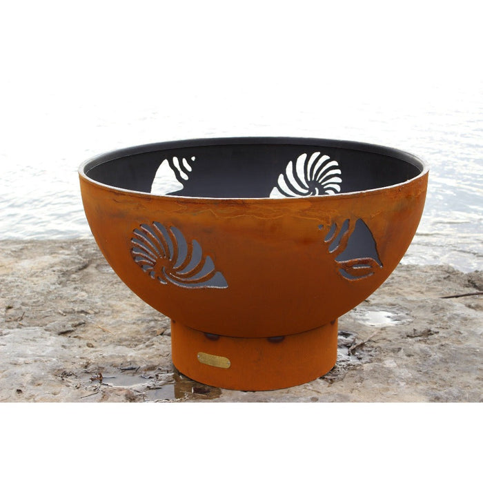 Fire Pit Art Beachcomber 36-Inch Handcrafted Carbon Steel Fire Pit (BEACH)