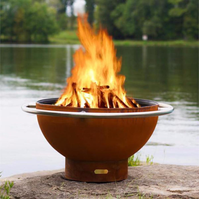 Fire Pit Art Bella Luna 48-Inch Handcrafted Carbon Steel Fire Pit (BL)