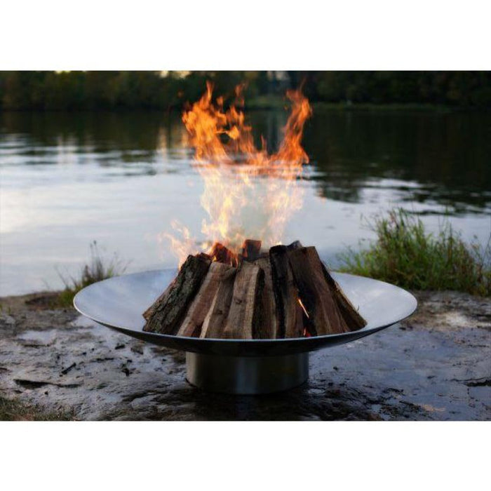 Fire Pit Art Bella Vita 46-Inch Handcrafted Stainless Steel Fire Pit (BV46)