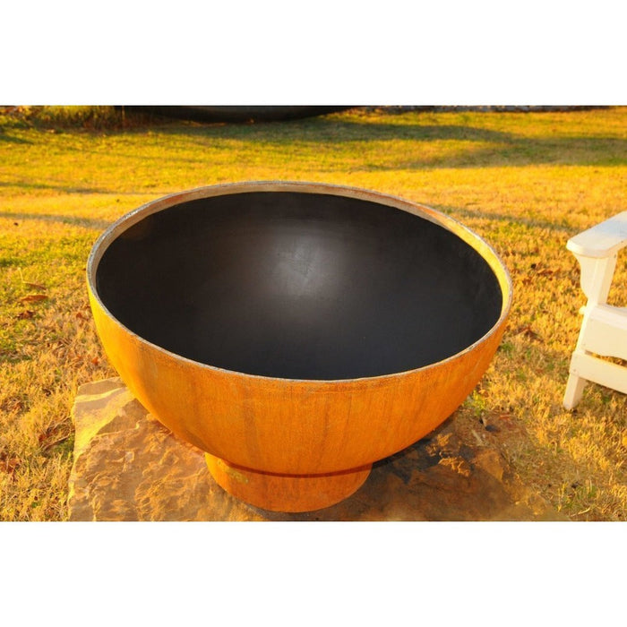 Fire Pit Art Crater 36-Inch Handcrafted Carbon Steel Gas Fire Pit