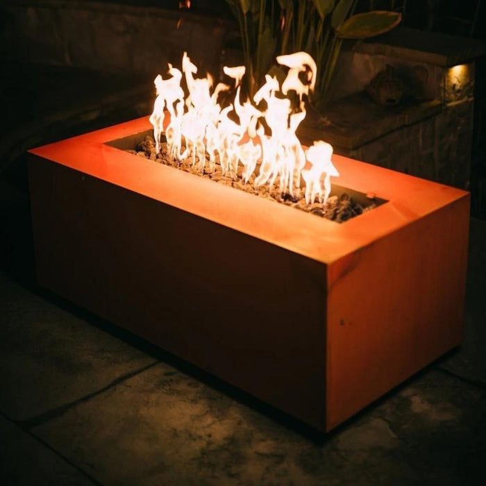 Fire Pit Art Linear 72-Inch Handcrafted Carbon Steel Gas Fire Pit