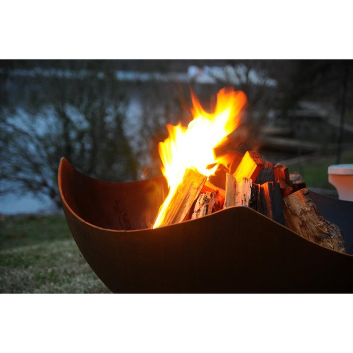 Fire Pit Art Manta Ray 36-Inch Handcrafted Carbon Steel Fire Pit (MR)