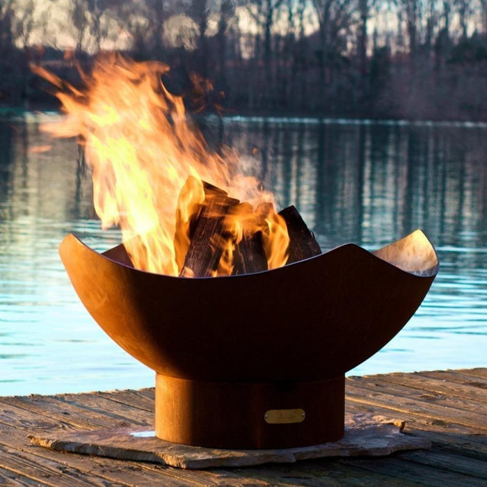 Fire Pit Art Manta Ray 36-Inch Handcrafted Carbon Steel Fire Pit (MR)