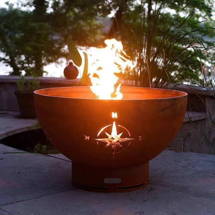 Fire Pit Art Navigator 36-Inch Handcrafted Carbon Steel Fire Pit (NAV)