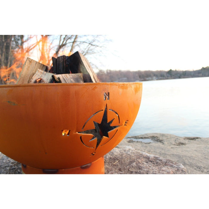 Fire Pit Art Navigator 36-Inch Handcrafted Carbon Steel Fire Pit (NAV)