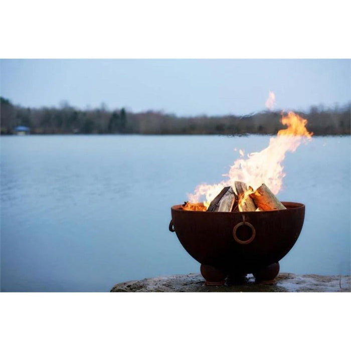 Fire Pit Art Nepal 41-Inch Handcrafted Carbon Steel Fire Pit (NP)