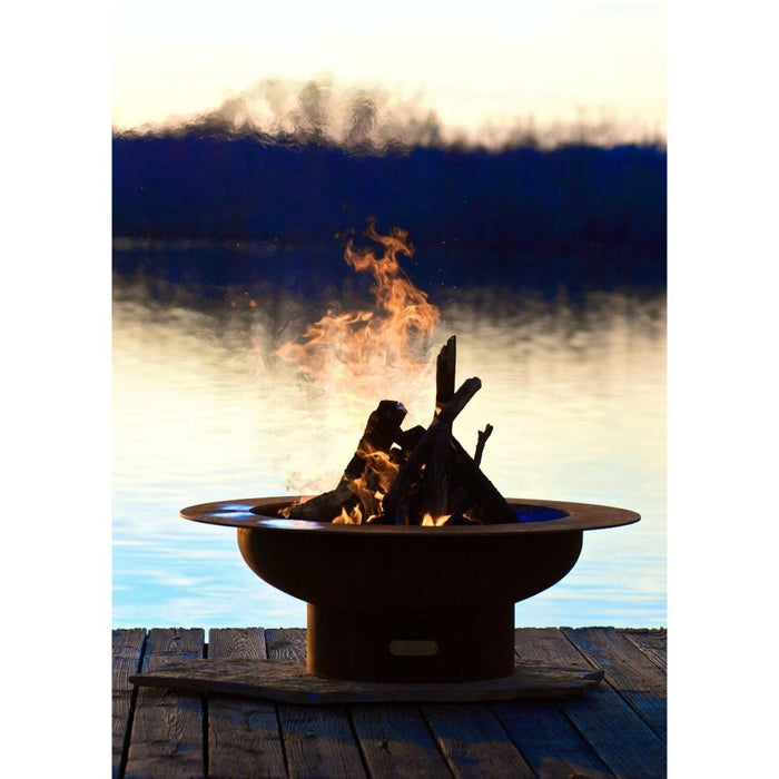 Fire Pit Art Saturn 40-Inch Handcrafted Carbon Steel Fire Pit (SAT)