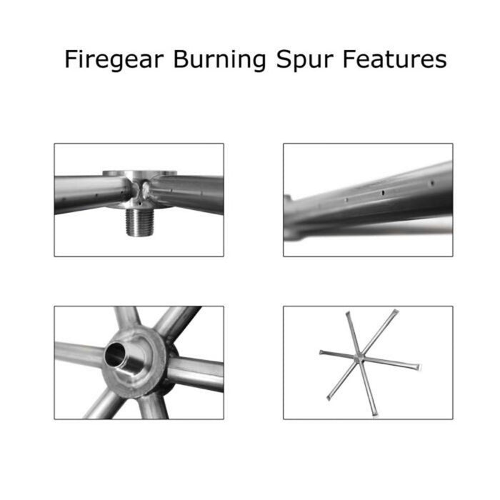 Firegear Burning Spur - Round Stainless Steel Gas Burner